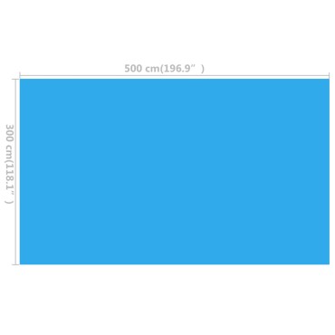 vidaXL Κάλυμμα Πισίνας Ορθογώνιο Μπλε 500 x 300 εκ. από Πολυαιθυλένιο