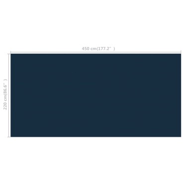 vidaXL Κάλυμμα Πισίνας Ηλιακό Μαύρο/Μπλε 450x220 εκ. από Πολυαιθυλένιο