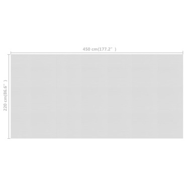 vidaXL Κάλυμμα Πισίνας Ηλιακό Γκρι 450x220 εκ. από Πολυαιθυλένιο
