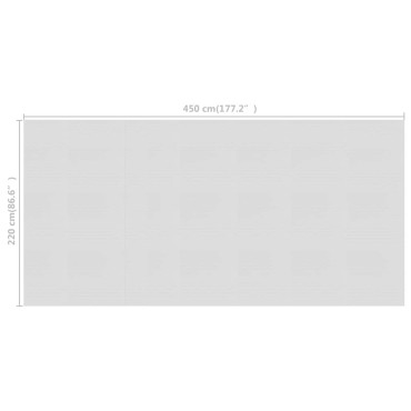 vidaXL Κάλυμμα Πισίνας Ηλιακό Γκρι 450x220 εκ. από Πολυαιθυλένιο