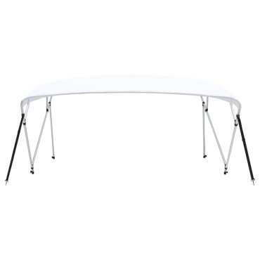 vidaXL Τέντα Σκάφους με 4 Αψίδες Λευκή 243 x (230-244) x 137 εκ.
