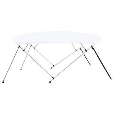 vidaXL Τέντα Σκάφους με 4 Αψίδες Λευκή 243 x (230-244) x 137 εκ.