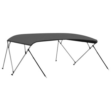 vidaXL Τέντα Σκάφους με 4 Αψίδες Ανθρακί 243x(230-244)x137  εκ.
