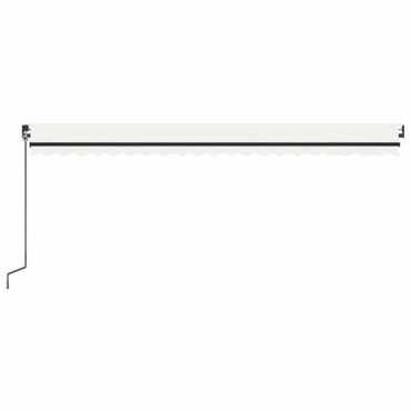 vidaXL Τέντα Συρόμενη Χειροκίνητη με LED Κρεμ 500 x 350 εκ.