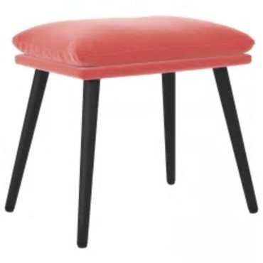 vidaXL Πολυθρόνα Relax με Υποπόδιο Ροζ Βελούδινη 70x77x98cm 1 τεμ.