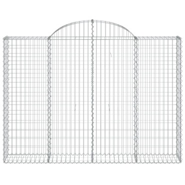 vidaXL Συρματοκιβώτια Τοξωτά 13 τεμ. 200x30x140/160 εκ. Γαλβαν. Ατσάλι