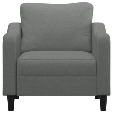 vidaXL Πολυθρόνα Σκούρο Γκρι Υφασμάτινη 78x77x80cm 1 τεμ. Γωνιακός