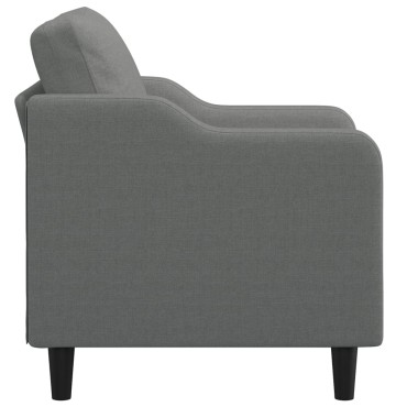 vidaXL Πολυθρόνα Σκούρο Γκρι Υφασμάτινη 78x77x80cm 1 τεμ. Γωνιακός