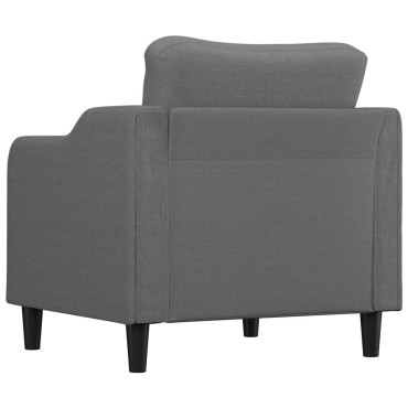 vidaXL Πολυθρόνα Σκούρο Γκρι Υφασμάτινη 78x77x80cm 1 τεμ. Γωνιακός