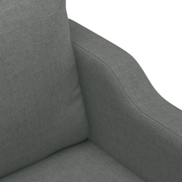 vidaXL Πολυθρόνα Σκούρο Γκρι Υφασμάτινη 78x77x80cm 1 τεμ. Γωνιακός