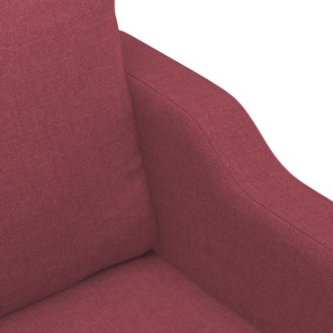 vidaXL Καναπές Τριθέσιος Μπορντό Υφασμάτινος 198x77x80cm 1 τεμ.