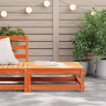 vidaXL Υποπόδιο Κήπου Καφέ 70x70x30cm από Μασίφ Ξύλο Πεύκου 1 τεμ. Γωνιακός