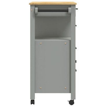 vidaXL Τρόλεϊ Κουζίνας MONZA 84x40x90cm από Μασίφ Ξύλο Πεύκου 1 τεμ.