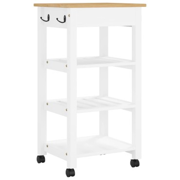 vidaXL Τρόλεϊ Κουζίνας MONZA 48x40x90cm από Μασίφ Ξύλο Πεύκου 1 τεμ.