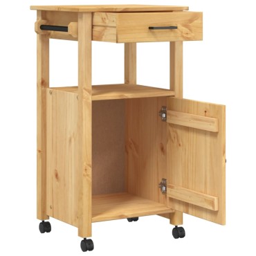 vidaXL Τρόλεϊ Κουζίνας MONZA 48x40x90cm από Μασίφ Ξύλο Πεύκου 1 τεμ.