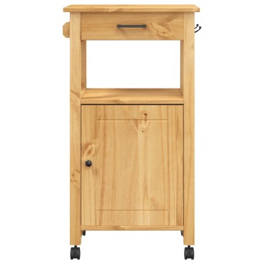 vidaXL Τρόλεϊ Κουζίνας MONZA 48x40x90cm από Μασίφ Ξύλο Πεύκου 1 τεμ.