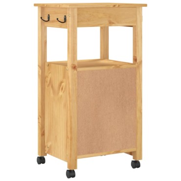 vidaXL Τρόλεϊ Κουζίνας MONZA 48x40x90cm από Μασίφ Ξύλο Πεύκου 1 τεμ.