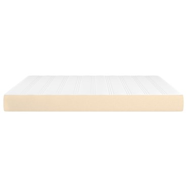 vidaXL Στρώμα με Pocket Springs Κρεμ 160x200x20cm Υφασμάτινο 1 τεμ. - Διπλό