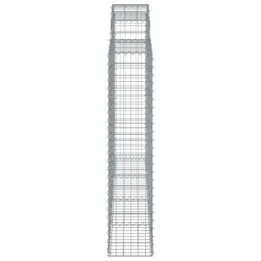vidaXL Συρματοκιβώτια Τοξωτά 12 τεμ. 200x30x140/160 εκ. Γαλβαν. Ατσάλι