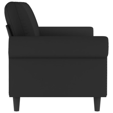 vidaXL Καναπές Τριθέσιος Μαύρος Βελούδινος 212x77x80cm 1 τεμ.
