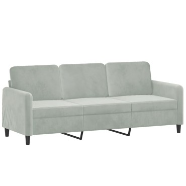 vidaXL Σετ Σαλονιού 2 τεμ. Αν. Γκρι Βελούδινο 138x77x80cm  Διθέσιος Τριθέσιος