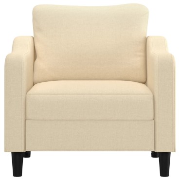 vidaXL Πολυθρόνα Κρεμ Υφασμάτινη 78x77x80cm 1 τεμ. Γωνιακός