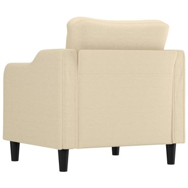 vidaXL Πολυθρόνα Κρεμ Υφασμάτινη 78x77x80cm 1 τεμ. Γωνιακός