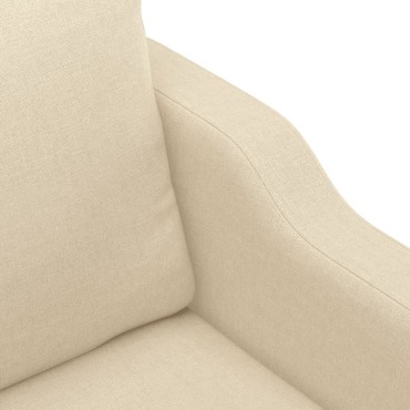 vidaXL Πολυθρόνα Κρεμ Υφασμάτινη 78x77x80cm 1 τεμ. Γωνιακός
