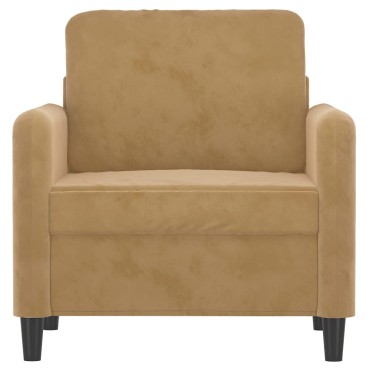 vidaXL Πολυθρόνα Καφέ Βελούδινη 78x77x80cm 1 τεμ. Γωνιακός