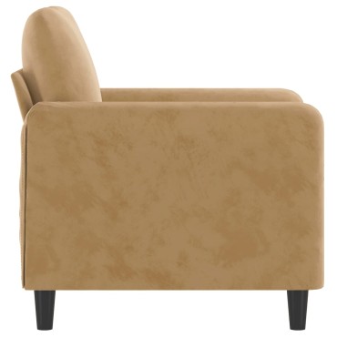 vidaXL Πολυθρόνα Καφέ Βελούδινη 78x77x80cm 1 τεμ. Γωνιακός