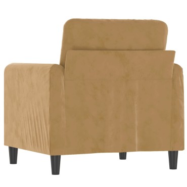 vidaXL Πολυθρόνα Καφέ Βελούδινη 78x77x80cm 1 τεμ. Γωνιακός