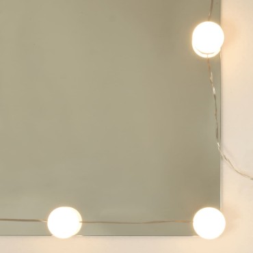 vidaXL Έπιπλο Καθρέφτη με LED Μαύρο 60x31,5x62cm 1 τεμ.