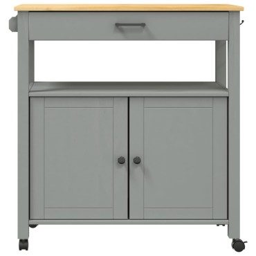 vidaXL Τρόλεϊ Κουζίνας MONZA 84x40x90cm από Μασίφ Ξύλο Πεύκου 1 τεμ.