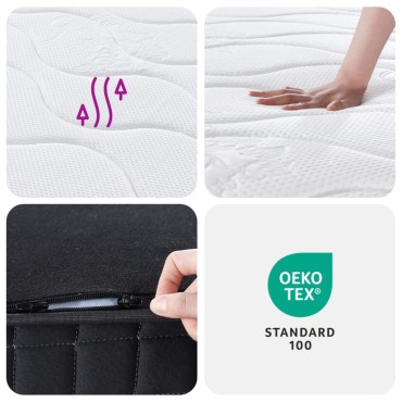 vidaXL Στρώμα με Bonnell Springs Medium 90x200cm 1 τεμ. - Μονό