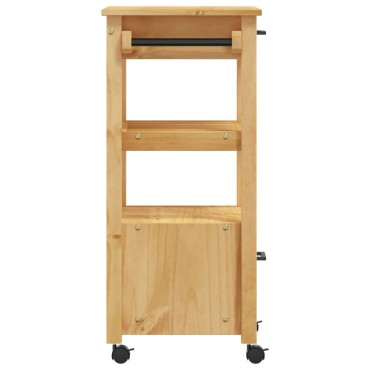 vidaXL Τρόλεϊ Κουζίνας MONZA 48x40x90cm από Μασίφ Ξύλο Πεύκου 1 τεμ.