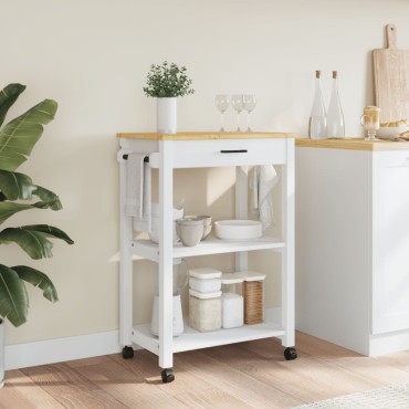 vidaXL Τρόλεϊ Κουζίνας MONZA 60x40x90cm από Μασίφ Ξύλο Πεύκου 1 τεμ.