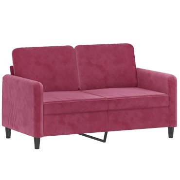 vidaXL Σαλόνι Σετ 2 τεμ. Μπορντό από Βελούδο 138x77x80cm  Διθέσιος