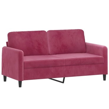 vidaXL Σαλόνι Σετ 2 τεμ. Μπορντό από Βελούδο 138x77x80cm  Διθέσιος