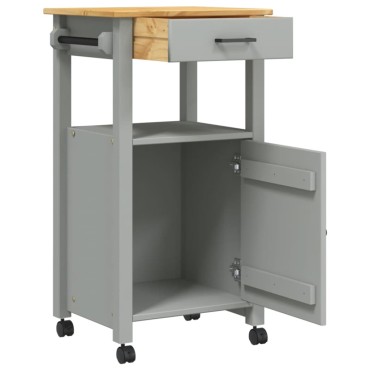 vidaXL Τρόλεϊ Κουζίνας MONZA 48x40x88,5cm από Μασίφ Ξύλο Πεύκου 1 τεμ.