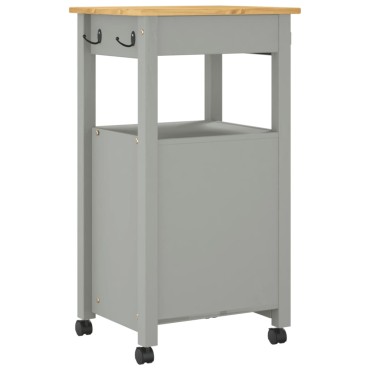 vidaXL Τρόλεϊ Κουζίνας MONZA 48x40x88,5cm από Μασίφ Ξύλο Πεύκου 1 τεμ.