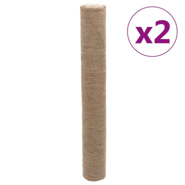 vidaXL Ρολά Γιούτας 2 τεμ. 1x50 μ. από 100% Γιούτα 200 gsm