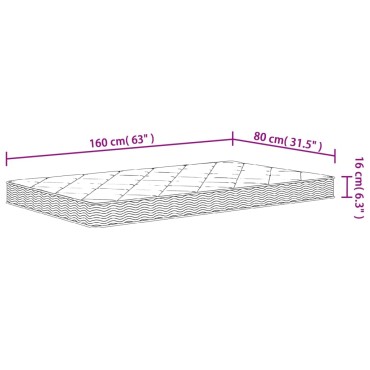 vidaXL Στρώμα Αφρού Παιδικό Medium Soft 80x160cm 1 τεμ. - Μονό