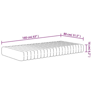vidaXL Στρώμα Αφρού Παιδικό Medium Soft 80x160cm 1 τεμ. - Μονό