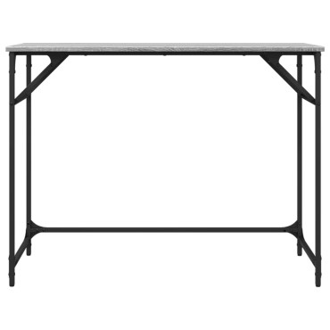 vidaXL Γραφείο Γκρι Sonoma100x45x76cm Επ. Ξύλο/Ατσάλι Ηλ. Βαφή Πούδρας 1 τεμ.
