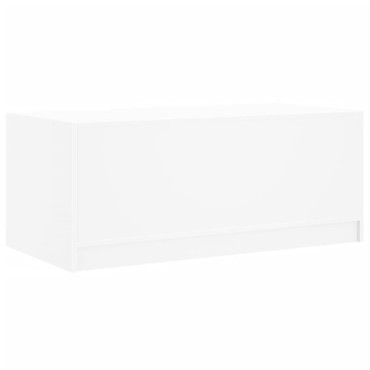 vidaXL Τραπεζάκι Σαλονιού Λευκό 102x50x42cm με Γυάλινες Πόρτες 1 τεμ.