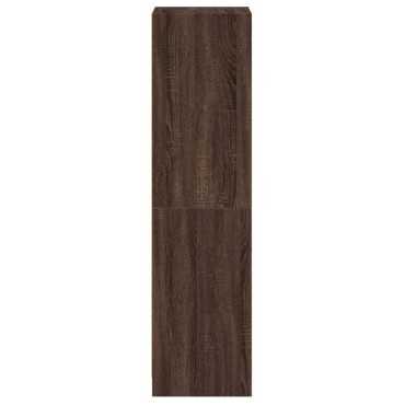 vidaXL Ντουλάπι Καφέ Δρυς 35x37x142cm με Γυάλινη Πόρτα 1 τεμ.