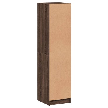 vidaXL Ντουλάπι Καφέ Δρυς 35x37x142cm με Γυάλινη Πόρτα 1 τεμ.