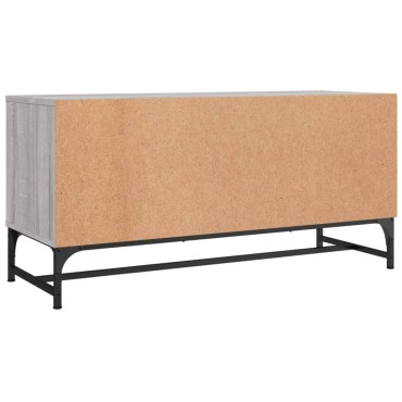 vidaXL Έπιπλο Τηλεόρασης Sonoma Γκρι 102x37x50cm με Γυάλινες Πόρτες