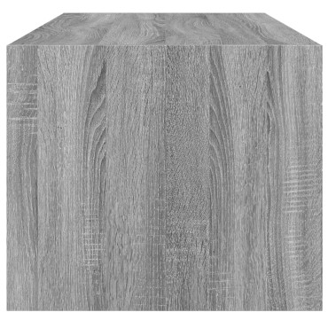 vidaXL Τραπεζάκι Σαλονιού Sonoma Γκρι 102x50x42cm με Γυάλινες Πόρτες 1 τεμ.