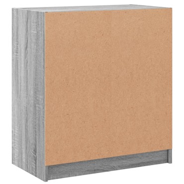vidaXL Βοηθητικό Ντουλάπι Sonoma Γκρι 68x37x75,5cm με Γυάλινες Πόρτες 1 τεμ.